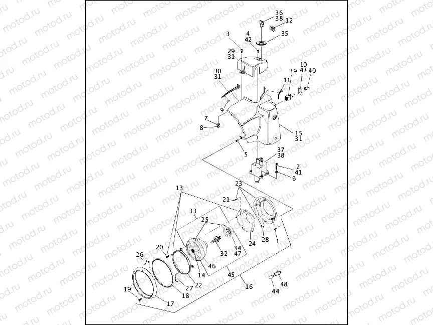 NACELLE & HEADLAMP - FLHR (1 OF 2)