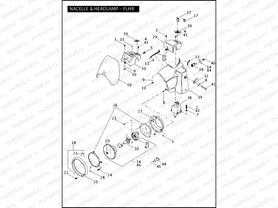NACELLE & HEADLAMP - FLHR (2 OF 2)