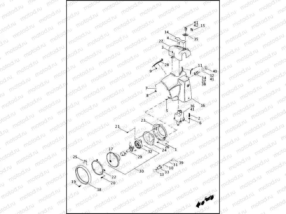 NACELLE & HEADLAMP - FLHR & FLHRC (2 OF 2)