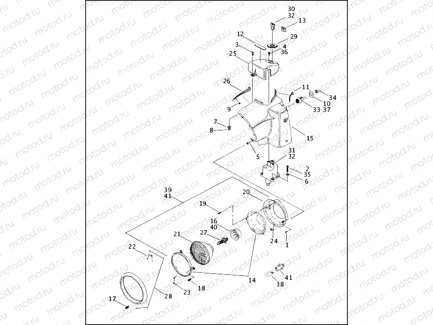 NACELLE & HEADLAMP - FLHR MODELS