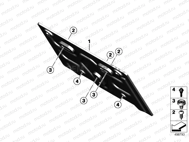 NUMBER PLATE BASEPLATE, CHINA