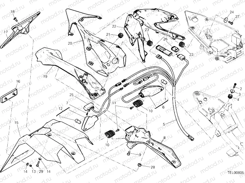 NUMBER PLATE HOLDER - TAIL LIGHT - (AUS) » LIGHTING SYSTEM