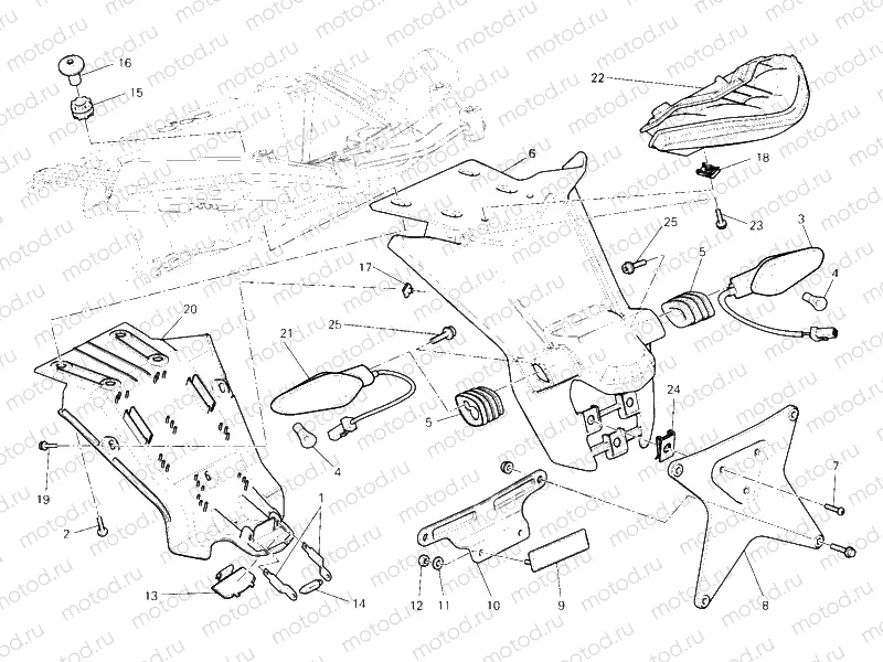 NUMBER PLATE HOLDER - TAIL LIGHT » LIGHTING SYSTEM