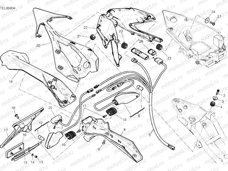 NUMBER PLATE HOLDER - TAIL LIGHT » LIGHTING SYSTEM
