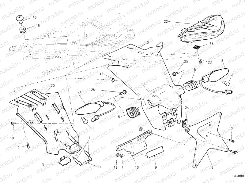 NUMBER PLATE HOLDER - TAIL LIGHT » LIGHTING SYSTEM