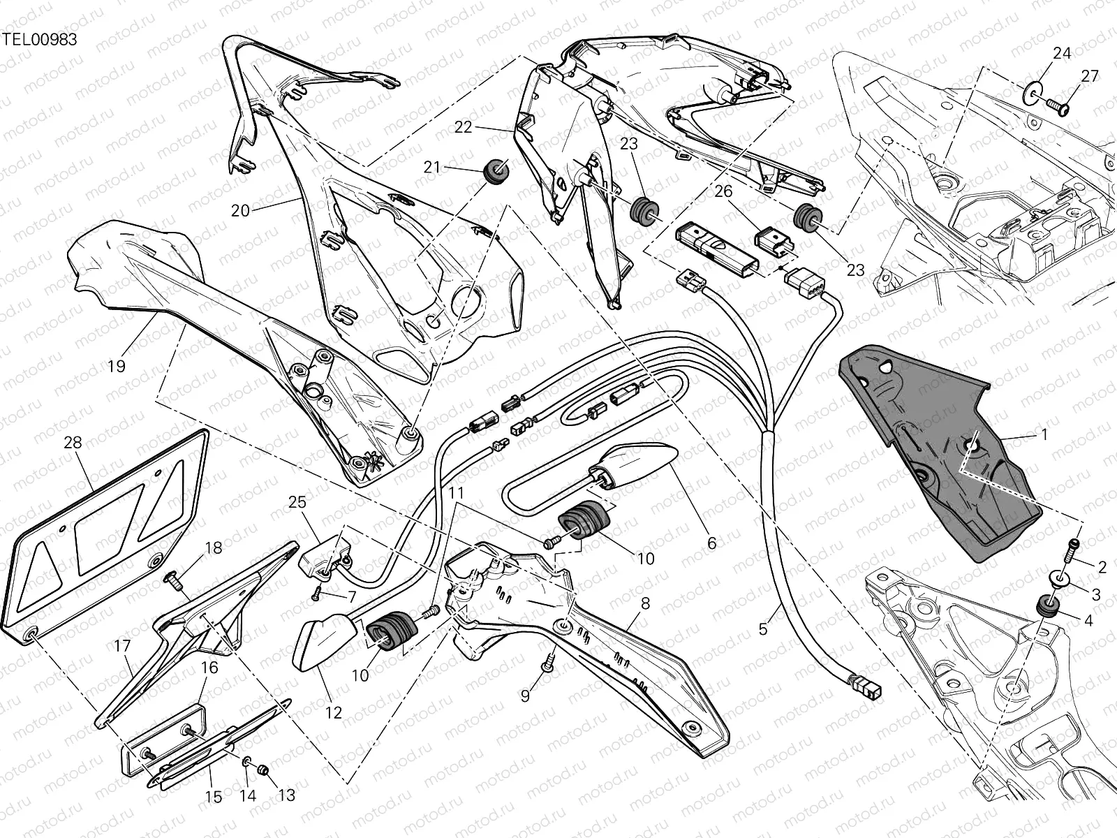 NUMBER PLATE HOLDER - TAIL LIGHT [MOD:1299;XST:JAP]