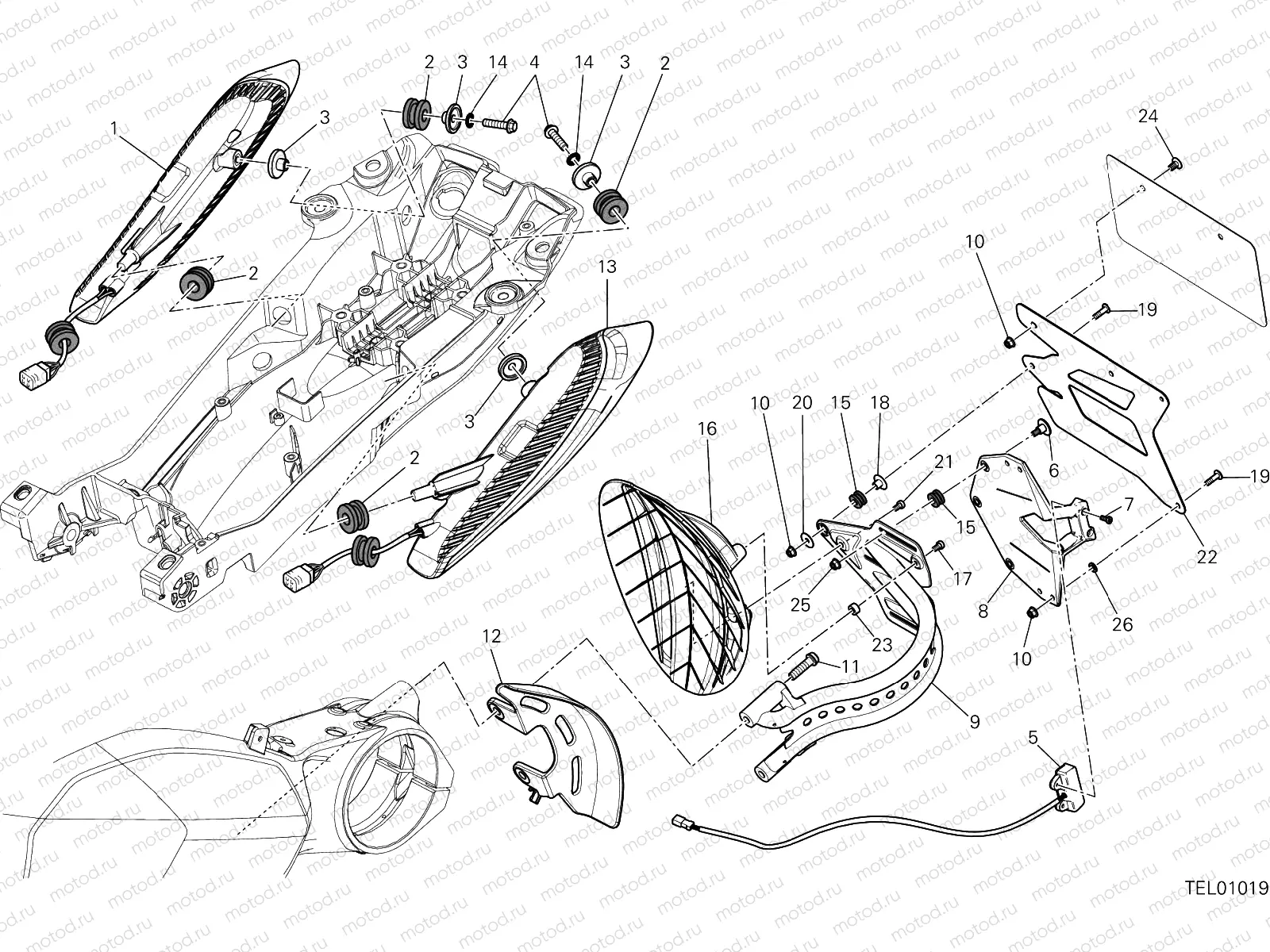 NUMBER PLATE HOLDER - TAIL LIGHT [MOD:DVL;XST:JAP]