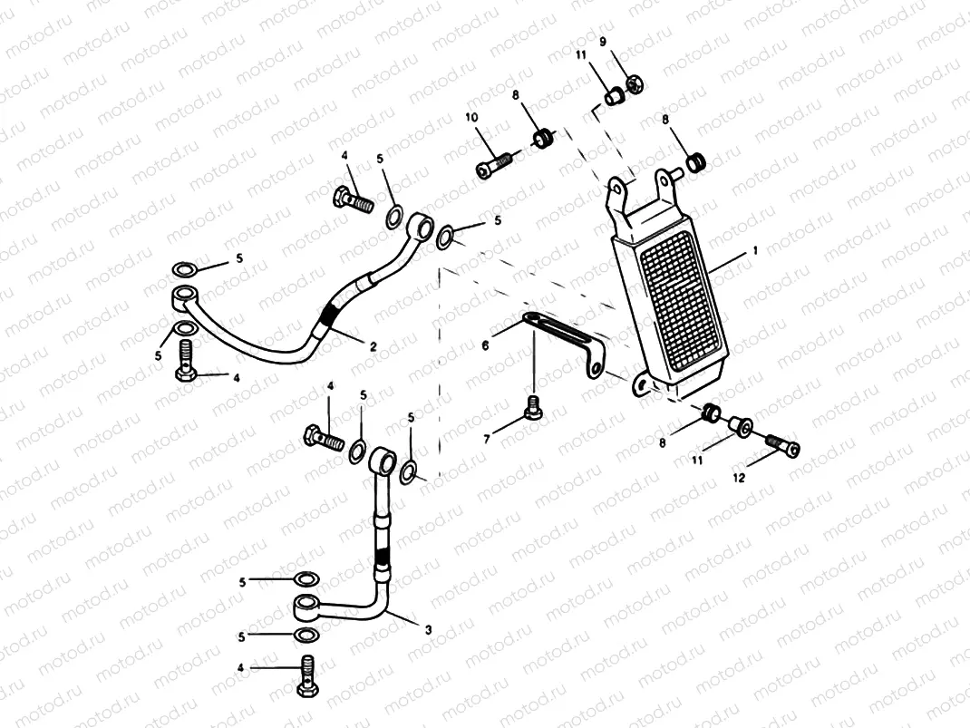 Oil Cooler 885cc Engine