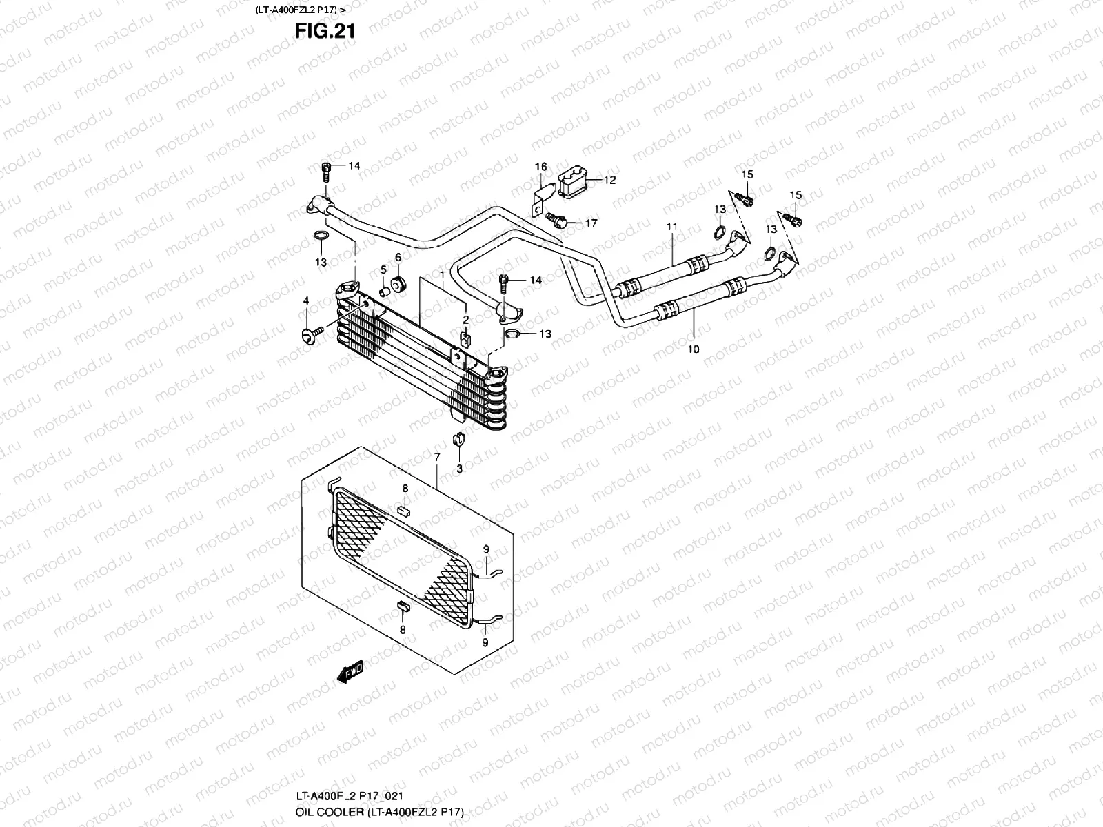 OIL COOLER (LT-A400FZL2 P17)