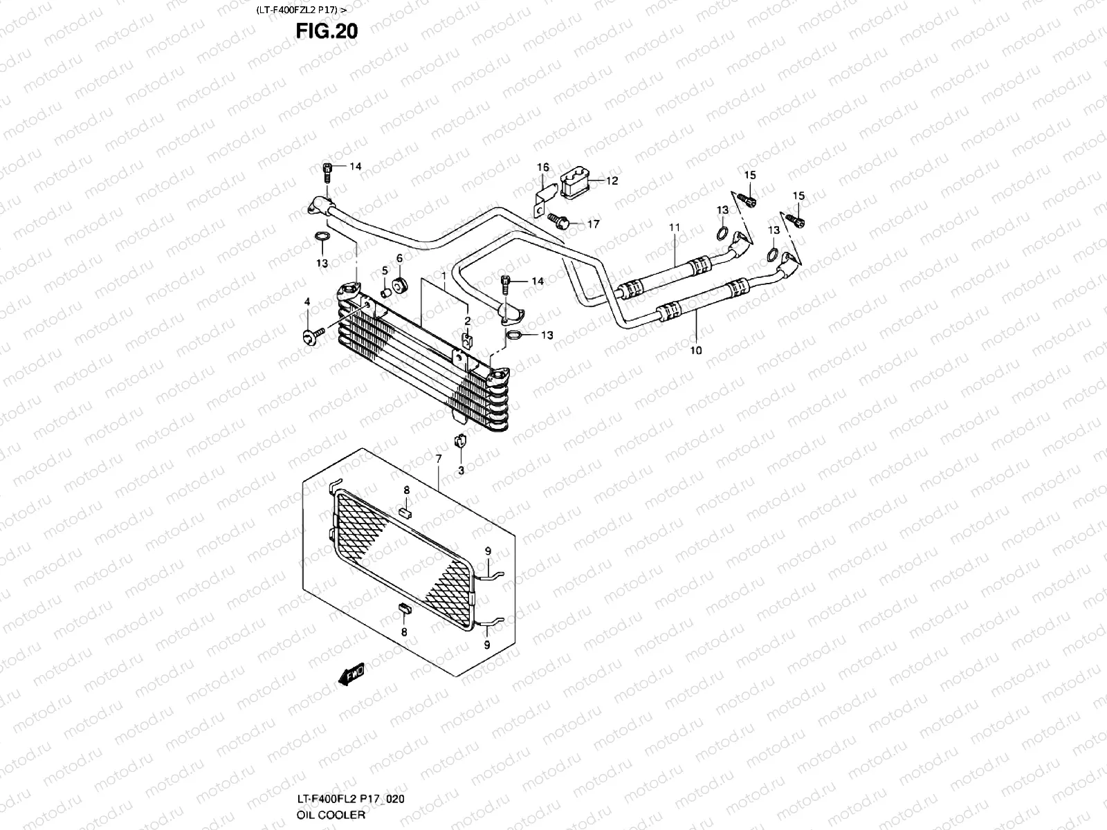OIL COOLER (LT-F400FZL2 P17)