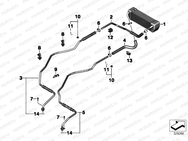 OIL COOLER/OIL COOLING PIPE