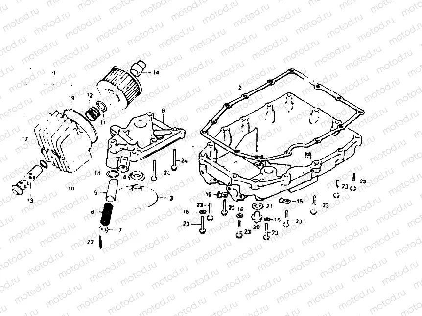 Oil filter/Oil pan