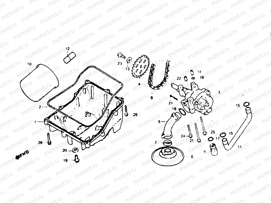 Oil filter/Oil psn/Oil pump