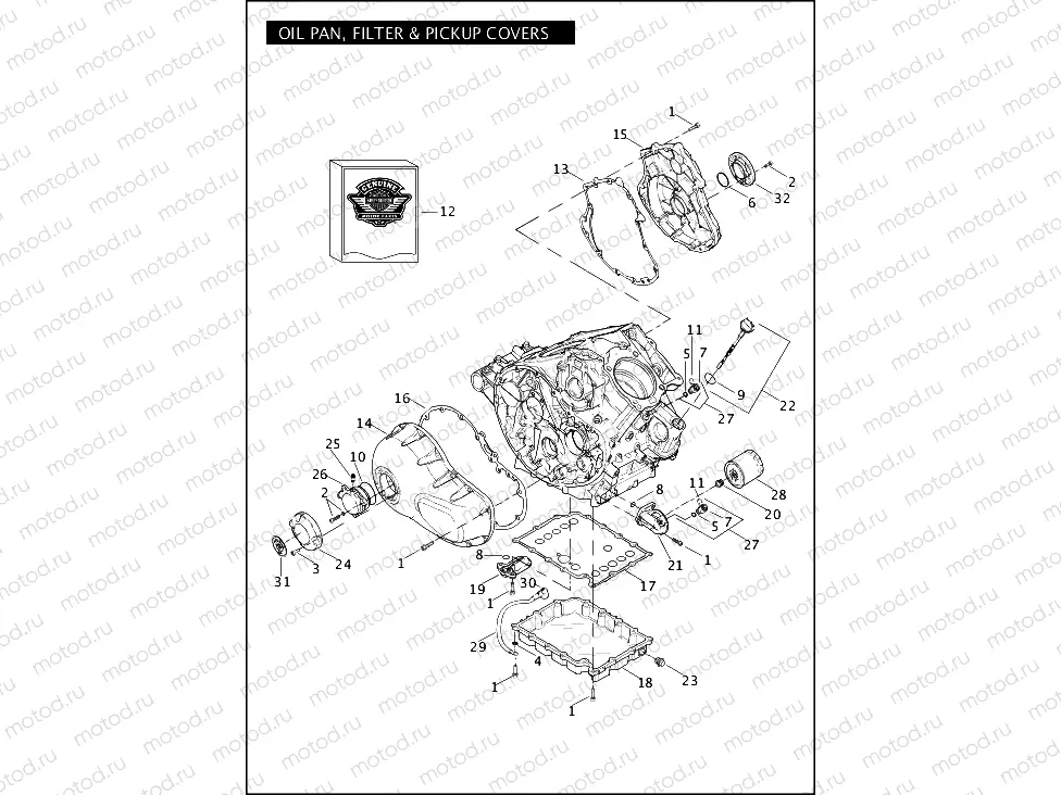 OIL PAN, FILTER & PICKUP COVERS