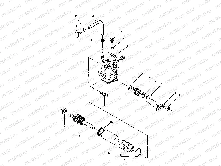 OIL PUMP ASSEMBLY  250 4X4 - Update (4919791979043A) | OIL PUMP ASSEMBLY  250 4X4 - Update (4919791979043A)