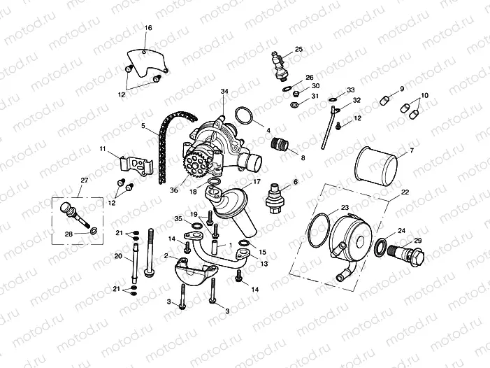 Oil pump drive