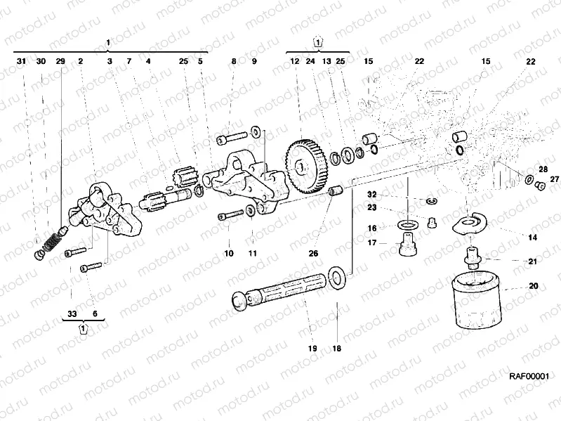 OIL PUMP - FILTER MY00 » LUBRICATION SYSTEM