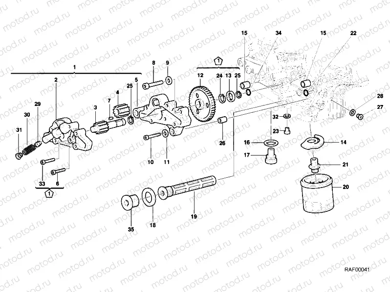 OIL PUMP - FILTER MY01 » LUBRICATION SYSTEM