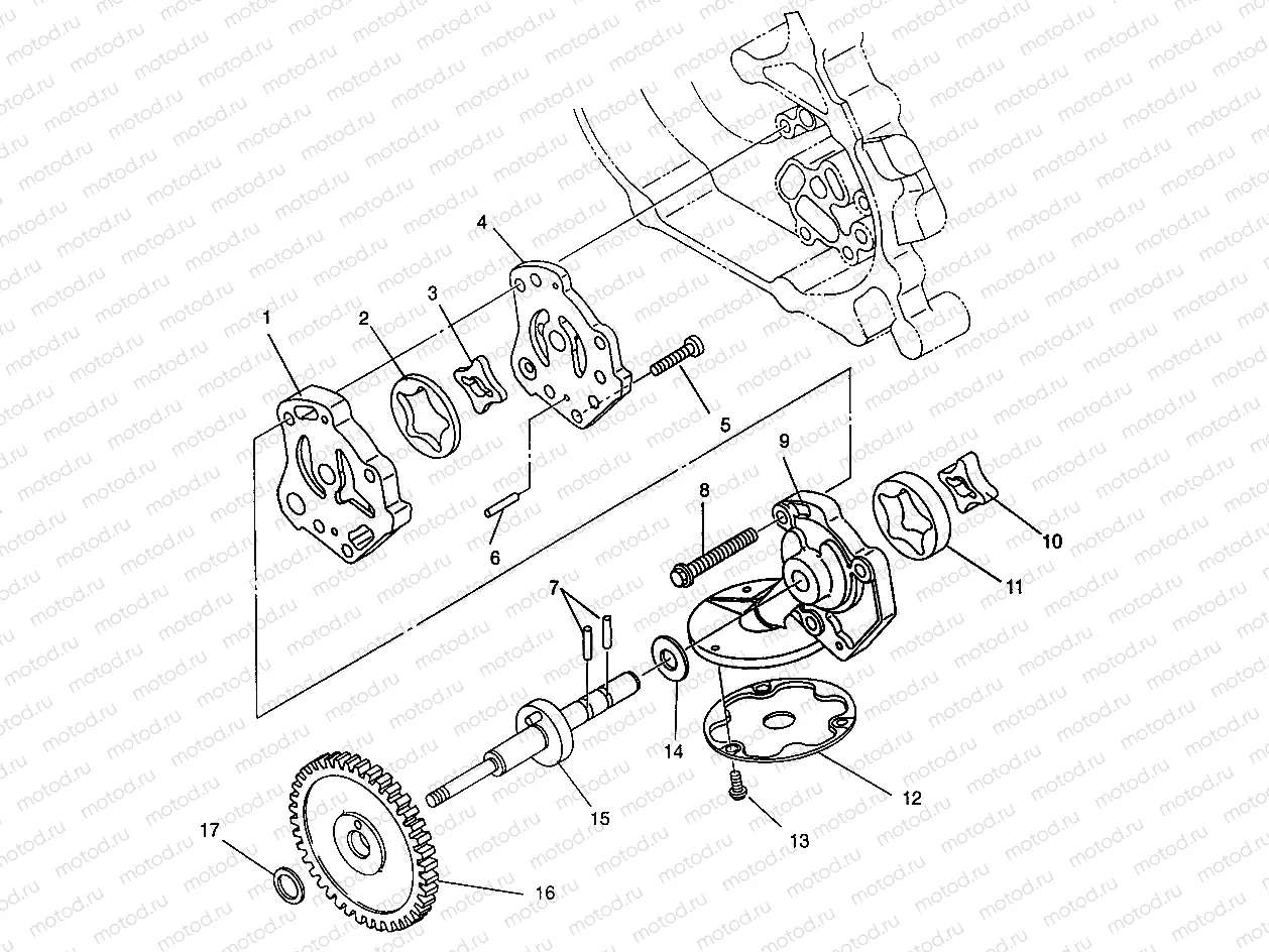 OIL PUMP Magnum 6X6 W968744 and Magnum 6X6 Swedish S968744 (4936073607E001) | OIL PUMP Magnum 6X6 W968744 and Magnum 6X6 Swedish S968744 (4936073607E001)