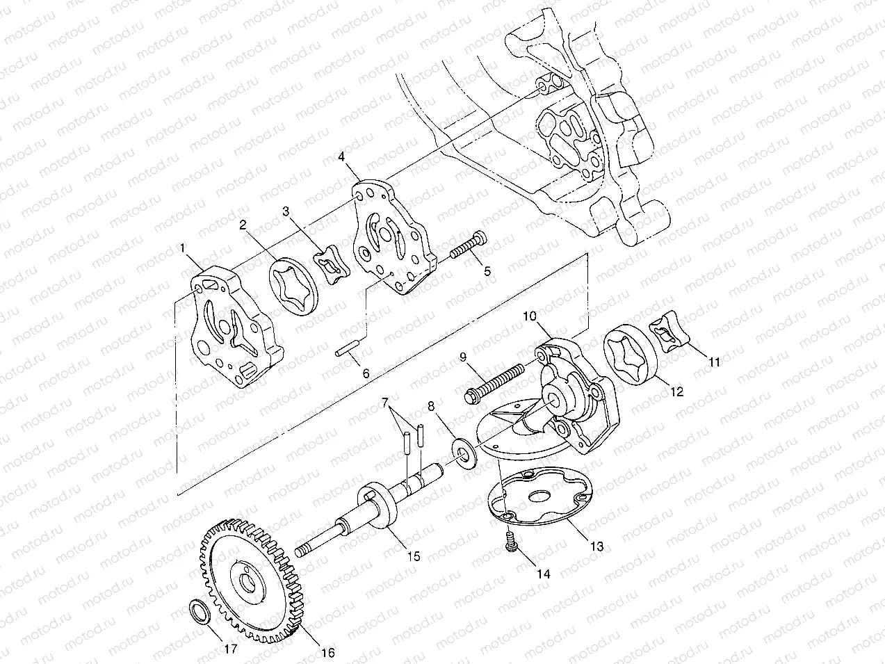OIL PUMP  XPLORER 500 W97CD50A (4941354135D011) | OIL PUMP  XPLORER 500 W97CD50A (4941354135D011)