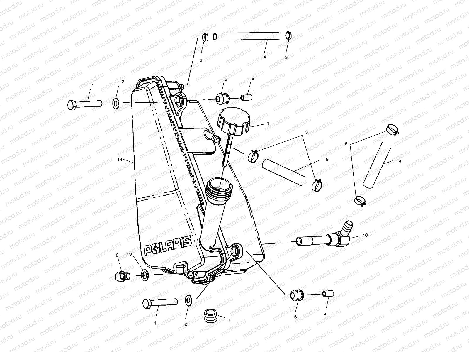 OIL TANK - A03CH50AA/AB/AC/AD/AE/AH/AJ (4975417541B13) | OIL TANK - A03CH50AA/AB/AC/AD/AE/AH/AJ (4975417541B13)