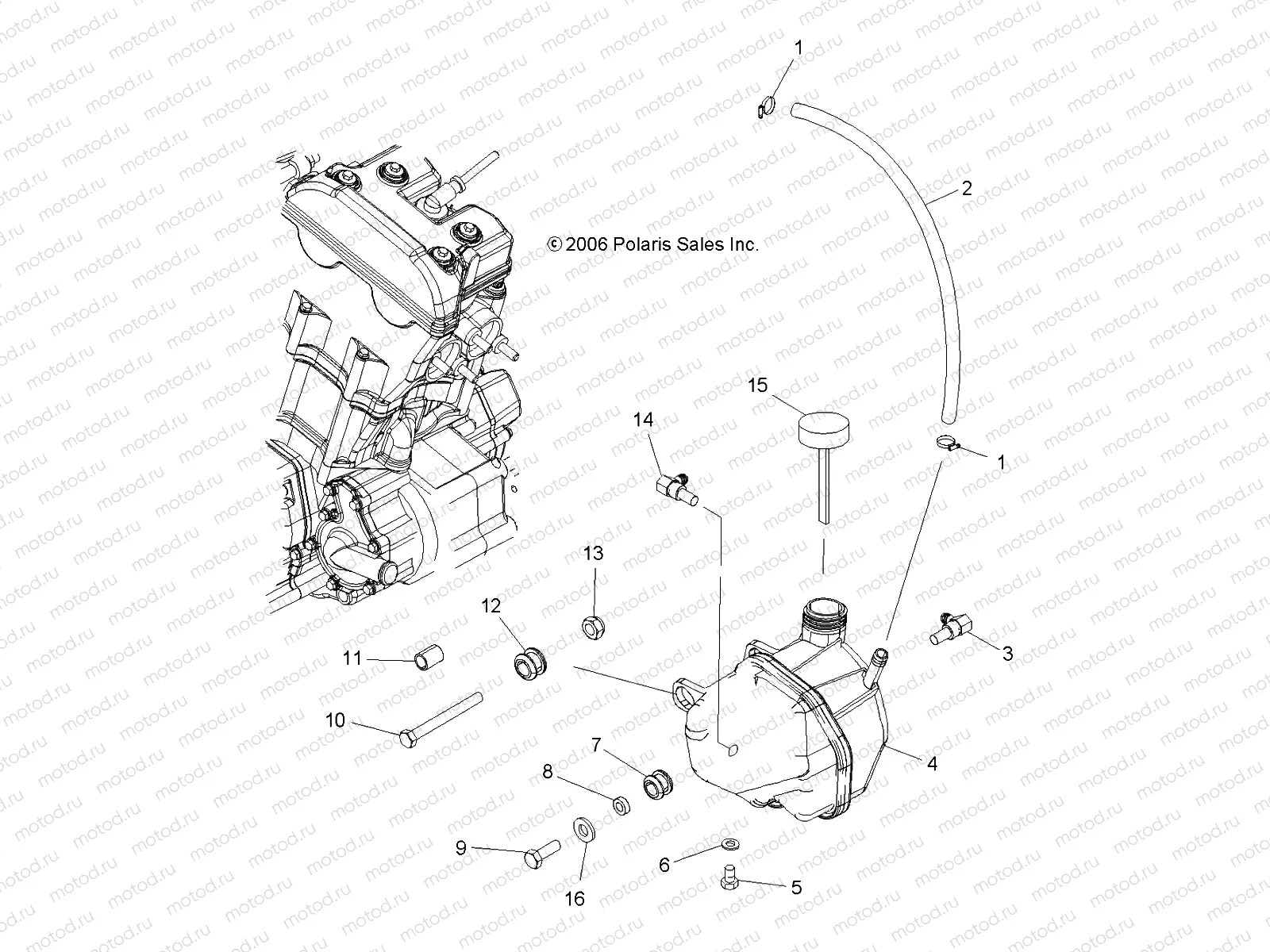 OIL TANK - A07GP50AA/AB (49ATVOILOUTLAW) | OIL TANK - A07GP50AA/AB (49ATVOILOUTLAW)