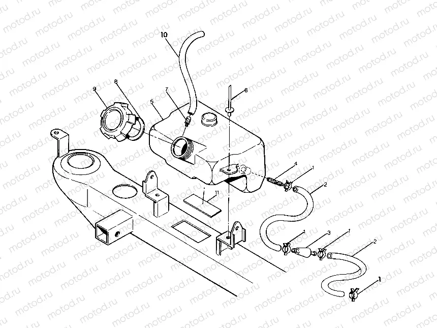 OIL TANK ASSEMBLY 250 6x6 / W928727 (4922842284005A) | OIL TANK ASSEMBLY 250 6x6 / W928727 (4922842284005A)