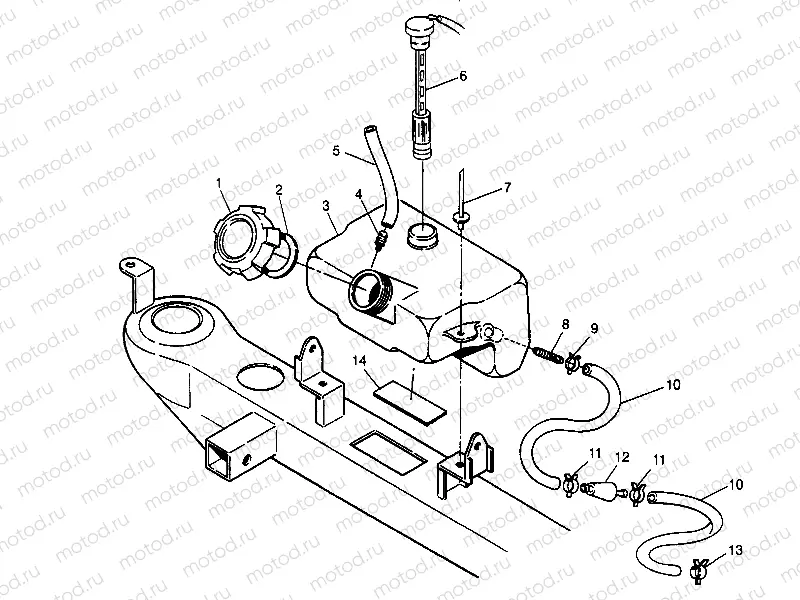 OIL TANK ASSEMBLY  2X4 300 W957530 (4930053005A013) | OIL TANK ASSEMBLY  2X4 300 W957530 (4930053005A013)