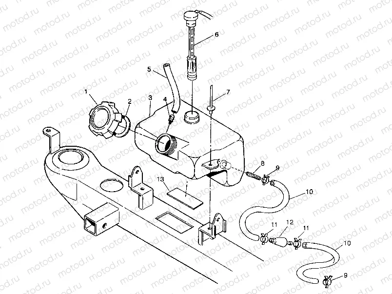 OIL TANK ASSEMBLY 4X4 250 W938127 (4924042404007A) | OIL TANK ASSEMBLY 4X4 250 W938127 (4924042404007A)