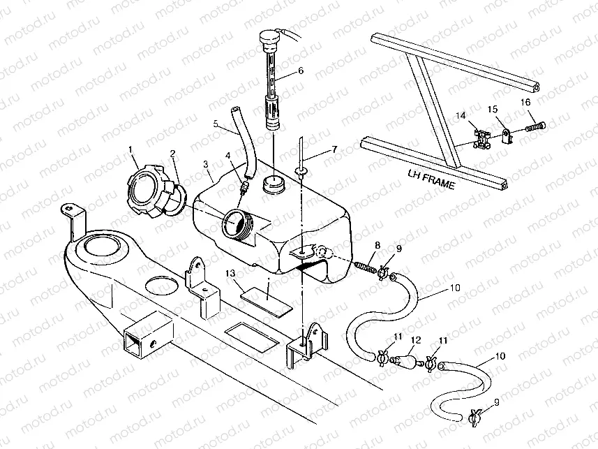 OIL TANK ASSEMBLY 6x6 400L | OIL TANK ASSEMBLY 6x6 400L, SWEDISH S948740 and  NORWEGIAN N948740 (4926812681010A)