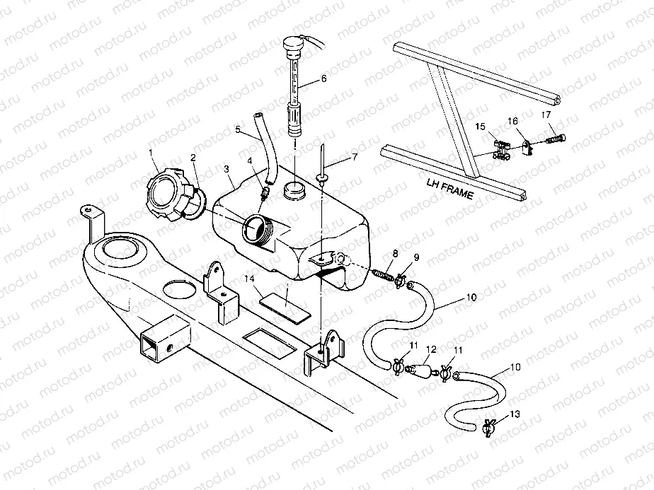 OIL TANK ASSEMBLY 6x6 400L - U.S.  W958740 | OIL TANK ASSEMBLY 6x6 400L - U.S.  W958740, SWEDISH  S958740 and NORWEGIAN (4930273027B001)