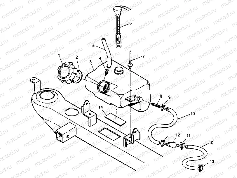 OIL TANK ASSEMBLY Sport 400L W958540 (4930133013A013) | OIL TANK ASSEMBLY Sport 400L W958540 (4930133013A013)