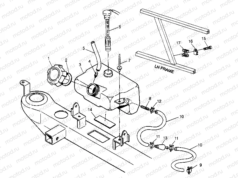 OIL TANK ASSEMBLY Sportsman 4x4 W948040 (4926842684A012) | OIL TANK ASSEMBLY Sportsman 4x4 W948040 (4926842684A012)