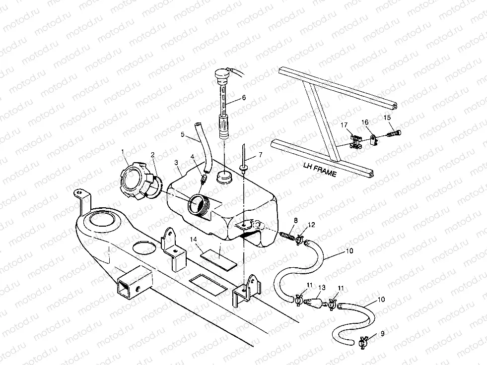 OIL TANK ASSEMBLY Sportsman 4x4 W958040 (4930403040A014) | OIL TANK ASSEMBLY Sportsman 4x4 W958040 (4930403040A014)