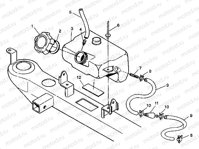 OIL TANK ASSEMBLY Trail Blazer W937221 (4924082408007A) | OIL TANK ASSEMBLY Trail Blazer W937221 (4924082408007A)