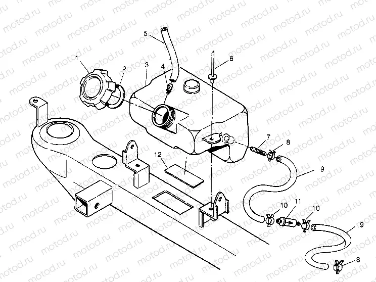 OIL TANK ASSEMBLY Trail Blazer W957221 (4930363036A012) | OIL TANK ASSEMBLY Trail Blazer W957221 (4930363036A012)