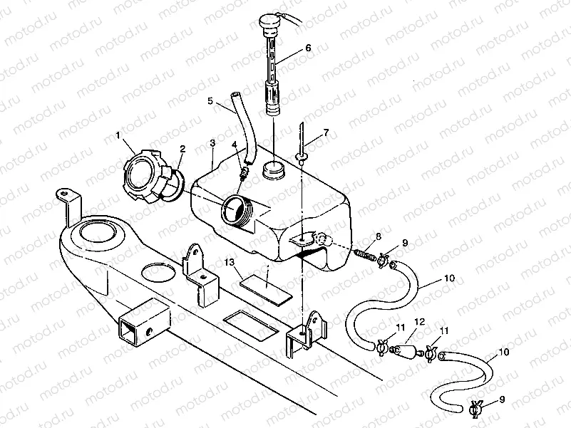 OIL TANK ASSEMBLY Trail Boss W938527 (4924072407007A) | OIL TANK ASSEMBLY Trail Boss W938527 (4924072407007A)