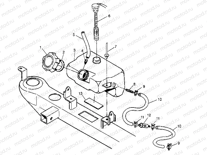 OIL TANK ASSEMBLY Trail Boss W948527 (4926822682A011) | OIL TANK ASSEMBLY Trail Boss W948527 (4926822682A011)