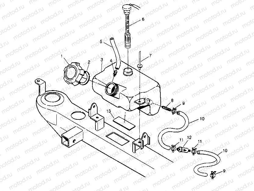OIL TANK ASSEMBLY  Trail Boss W958527 (4930323032A012) | OIL TANK ASSEMBLY  Trail Boss W958527 (4930323032A012)