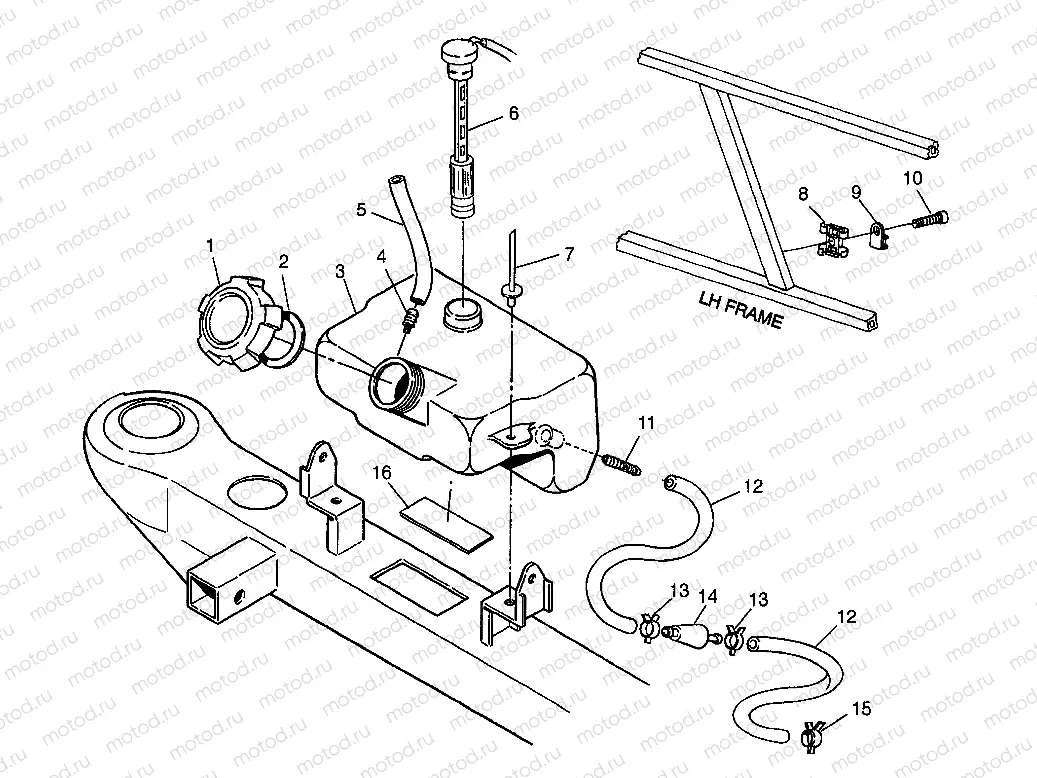 OIL TANK BIG BOSS 6X6 400L W97AE38A (4940814081A014) | OIL TANK BIG BOSS 6X6 400L W97AE38A (4940814081A014)
