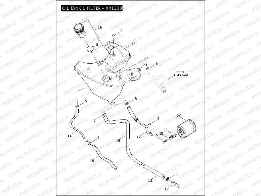 OIL TANK & FILTER - XR1200