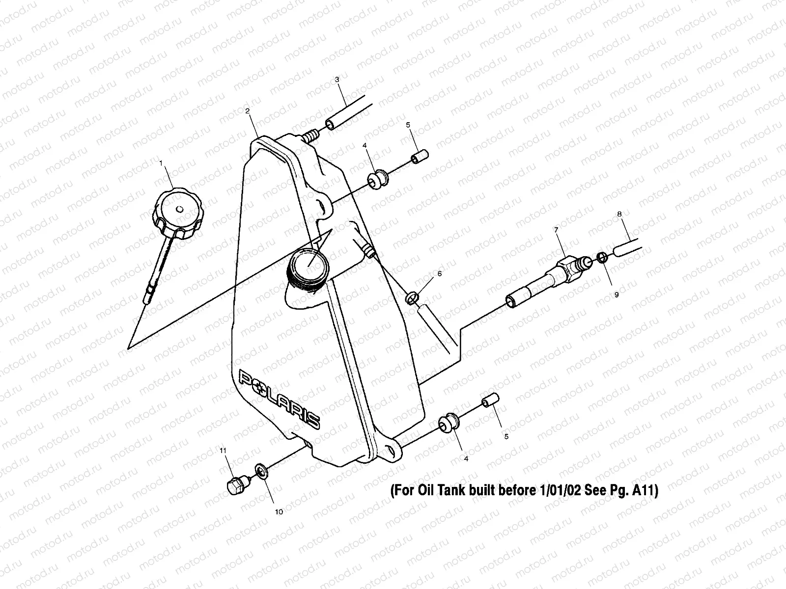 OIL TANK (If Built After 1/01/02) - A02BG50AA/AC (4970027002E01) | OIL TANK (If Built After 1/01/02) - A02BG50AA/AC (4970027002E01)