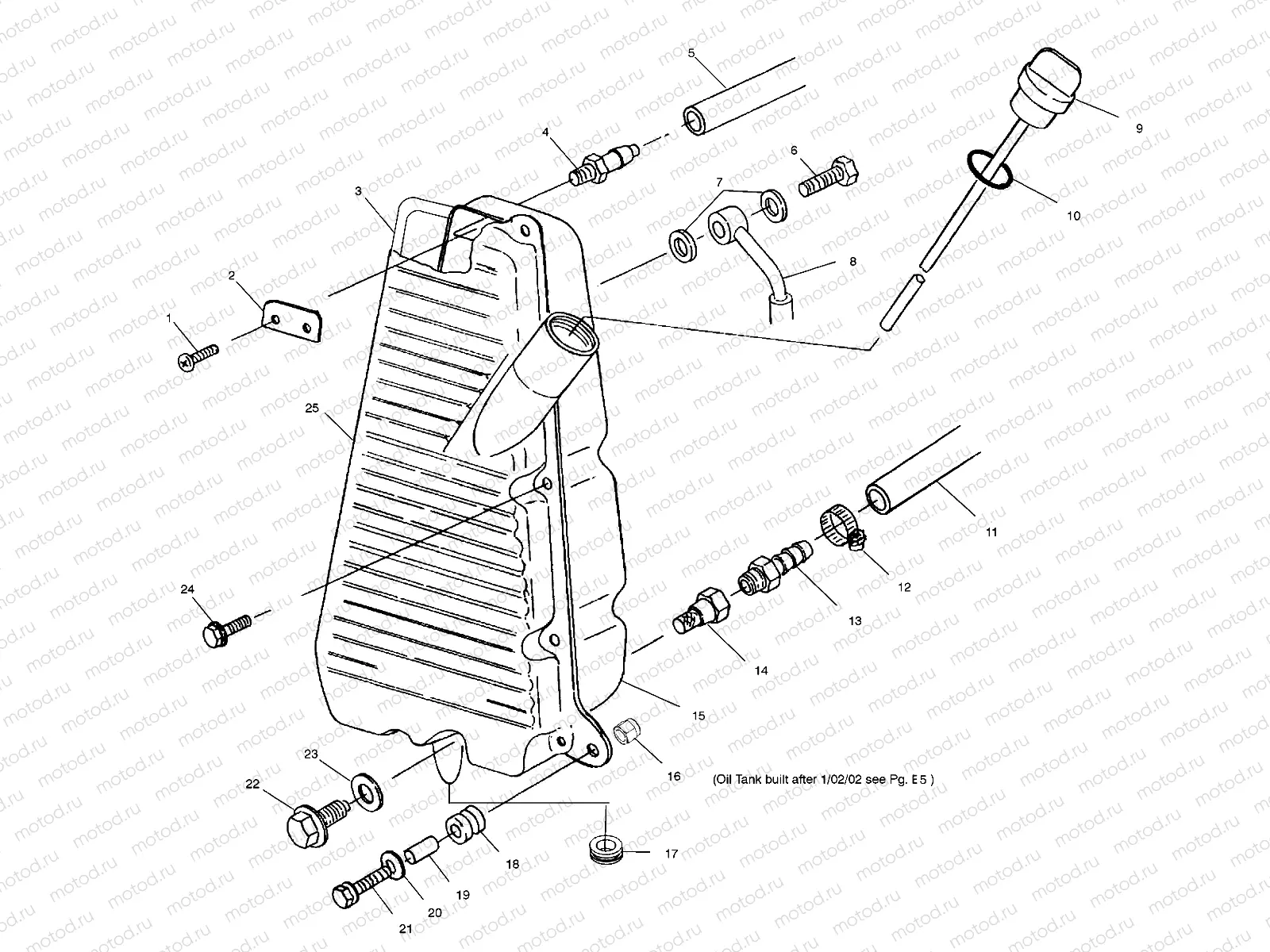 OIL TANK (If Built Before 1/02/02) - A02CL50AA/DA (4967986798A12) | OIL TANK (If Built Before 1/02/02) - A02CL50AA/DA (4967986798A12)