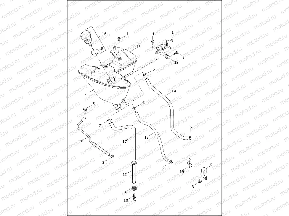 OIL TANK & LINES - 883L/N/R, 1200C/CA/CB/CP/V/X