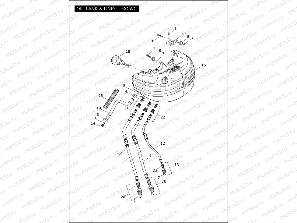 OIL TANK & LINES - FXCWC