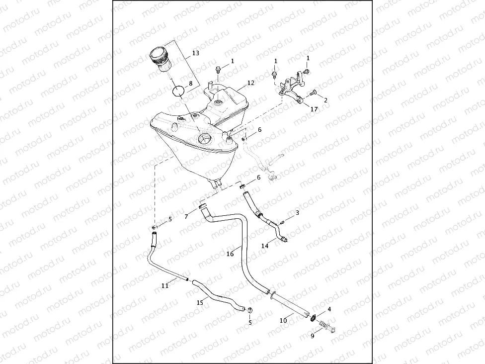 OIL TANK & LINES- XR1200X