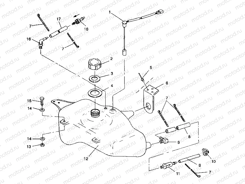 OIL TANK SL 650 / B934058 (4924732473008A) | OIL TANK SL 650 / B934058 (4924732473008A)