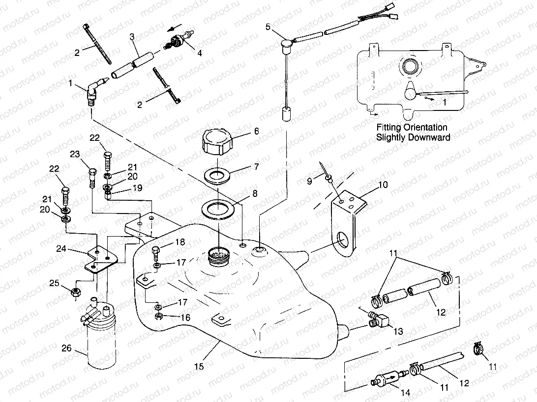OIL TANK SL 700 B974071 | OIL TANK SL 700 B974071, Intl. SL 700 I974071, SL 700 Deluxe B974072 and In (4940874087A014)