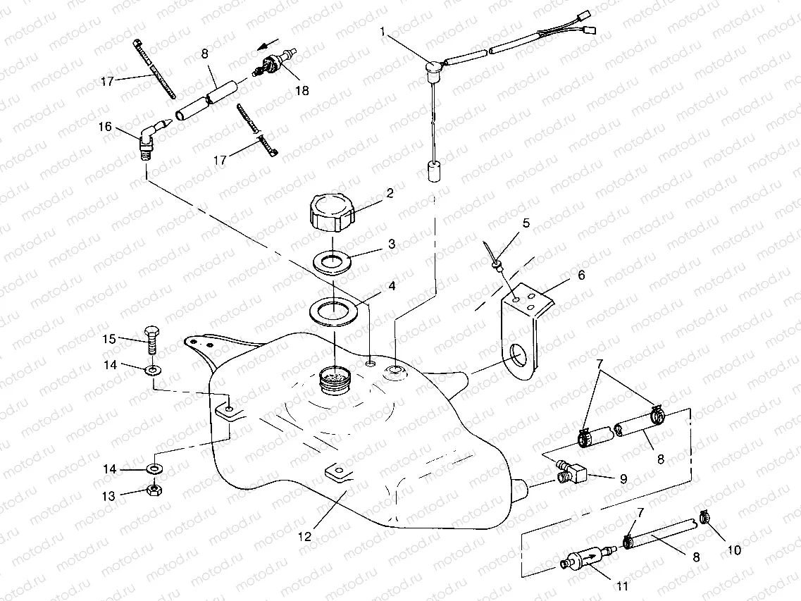 OIL TANK SL 750 B954070 (4930523052A012) | OIL TANK SL 750 B954070 (4930523052A012)