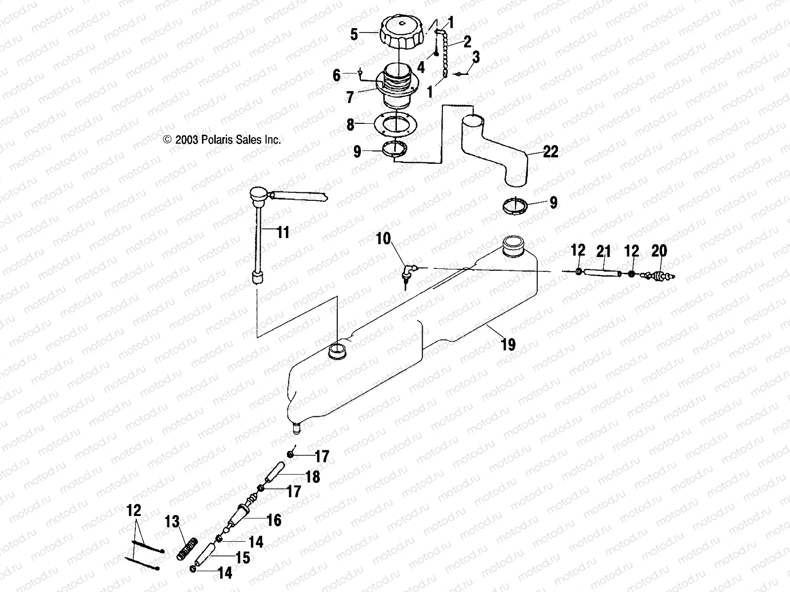 OIL TANK - W045197DA/IA (4990499049A12) | OIL TANK - W045197DA/IA (4990499049A12)